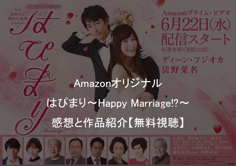 ディーンフジオカ「はぴまり〜Happy Marriage!?〜」感想とあらすじ【作品紹介】